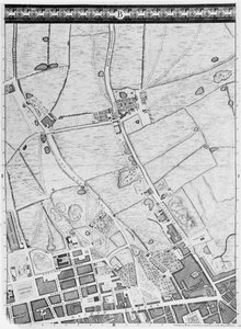 Mapa West Endu i Soho, Londyn, 1746 r